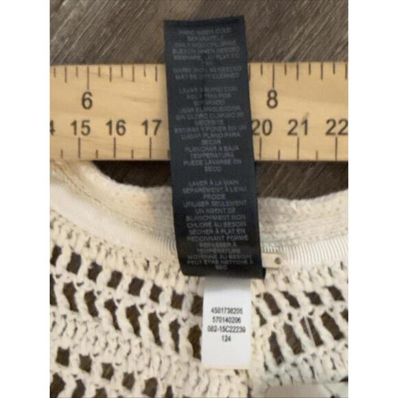 Chicos Beach Boho Quiet Luxury Minimalist Casual Crochet Linen Blend Kimono New - Picture 9 of 12